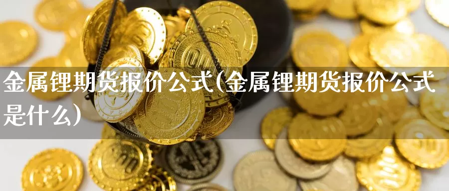 金属锂期货报价公式(金属锂期货报价公式是什么)