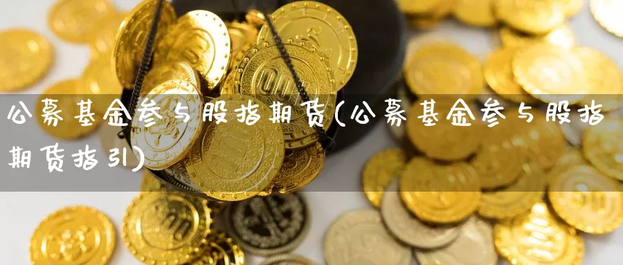 公募基金参与股指期货(公募基金参与股指期货指引)