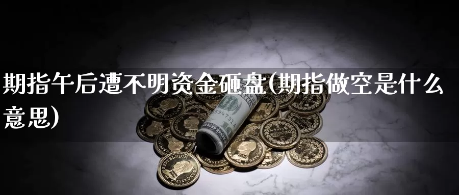 期指午后遭不明资金砸盘(期指做空是什么意思)