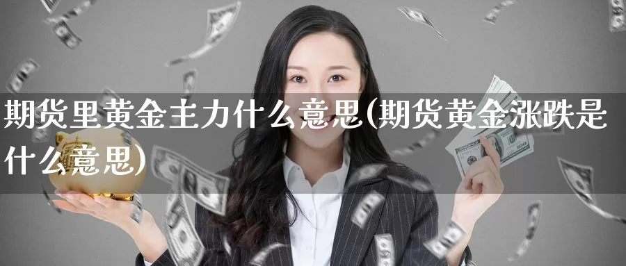 期货里黄金主力什么意思(期货黄金涨跌是什么意思)