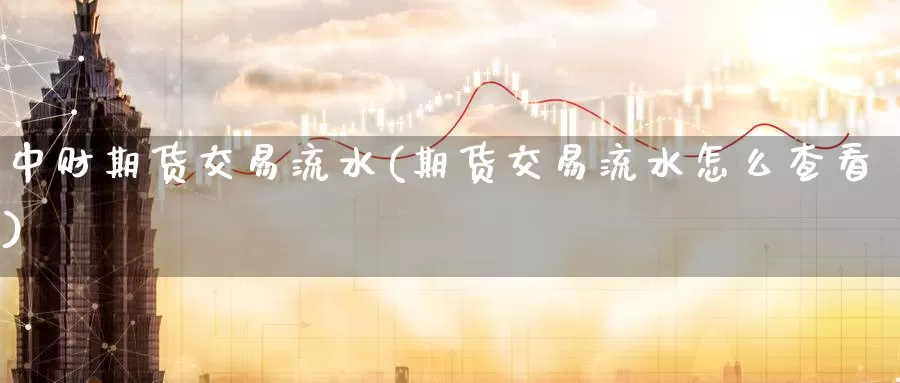 中财期货交易流水(期货交易流水怎么查看)