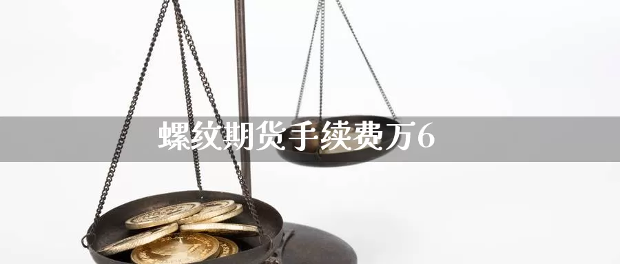 螺纹期货手续费万6