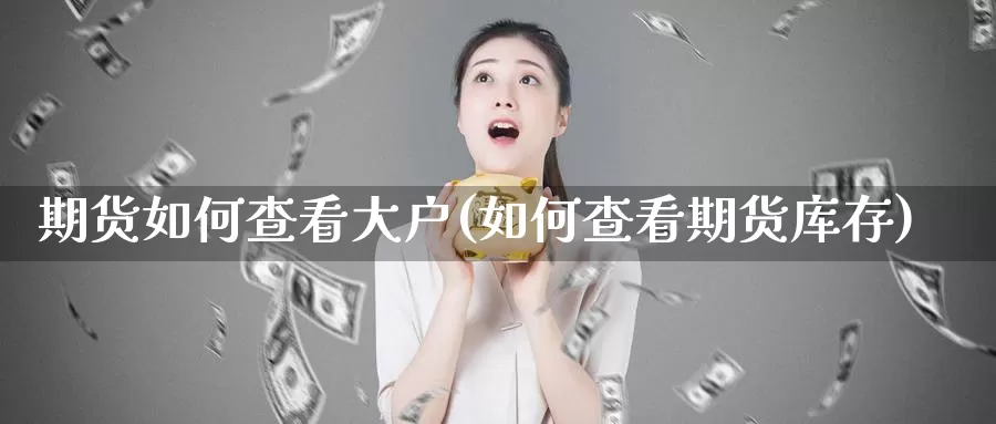 期货如何查看大户(如何查看期货库存)