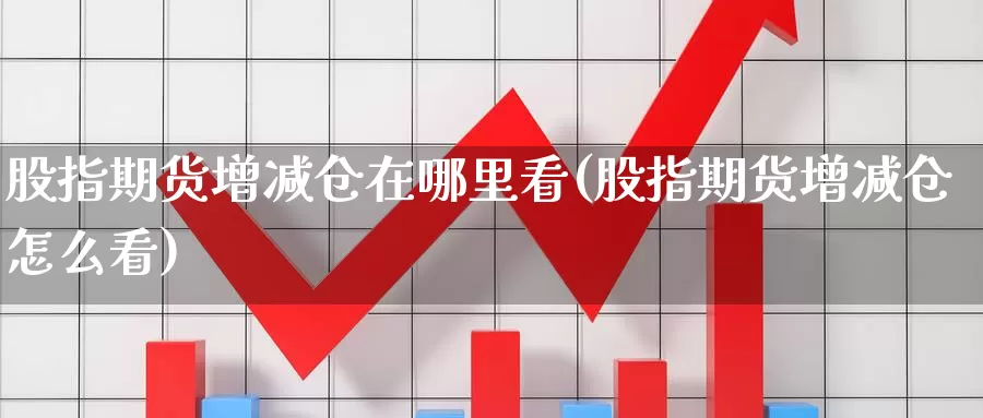 股指期货增减仓在哪里看(股指期货增减仓怎么看)