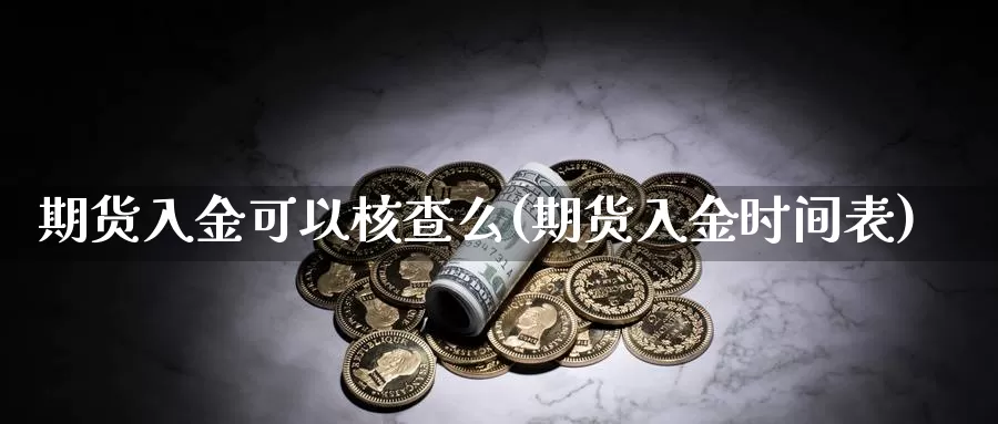 期货入金可以核查么(期货入金时间表)