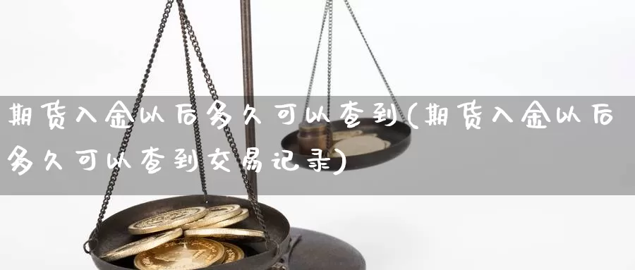 期货入金以后多久可以查到(期货入金以后多久可以查到交易记录)