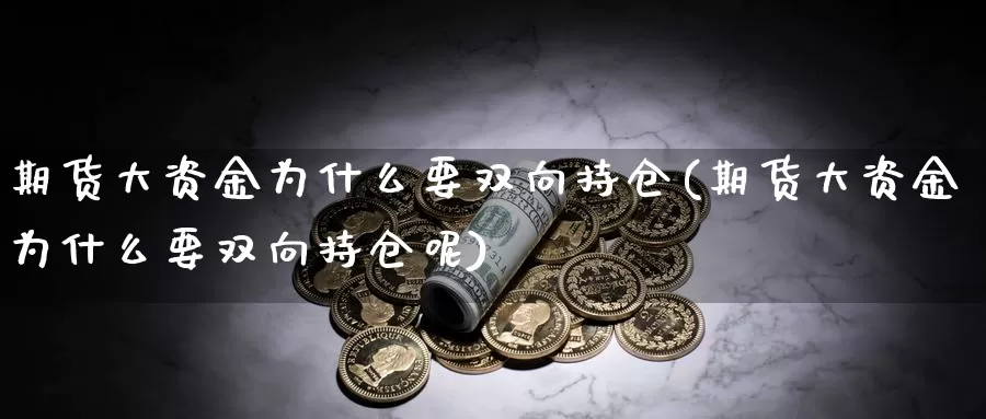 期货大资金为什么要双向持仓(期货大资金为什么要双向持仓呢)