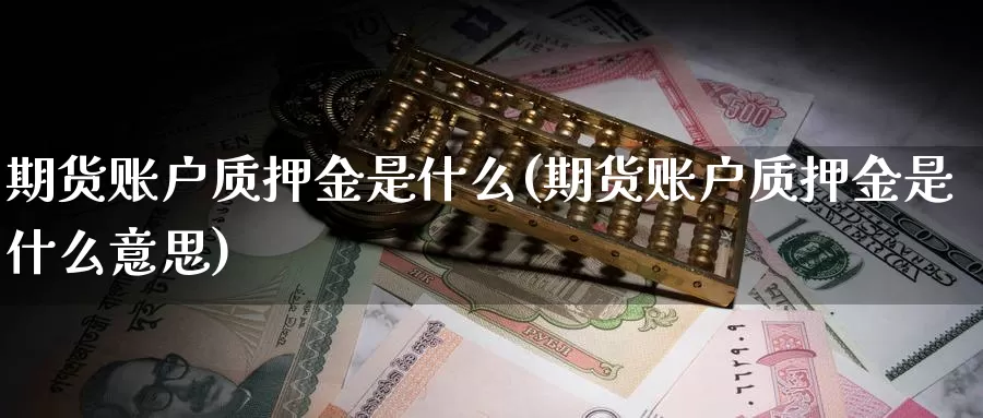 期货账户质押金是什么(期货账户质押金是什么意思)